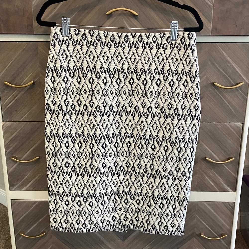 Philosophy Monochrome Geometric Pencil Skirt